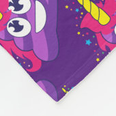 Cute Unicorn Poop Emoji Fleece Deken (Hoek)