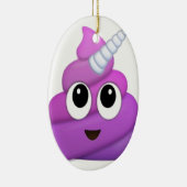 Cute Unicorn Poop emoji Keramisch Ornament (Rechts)