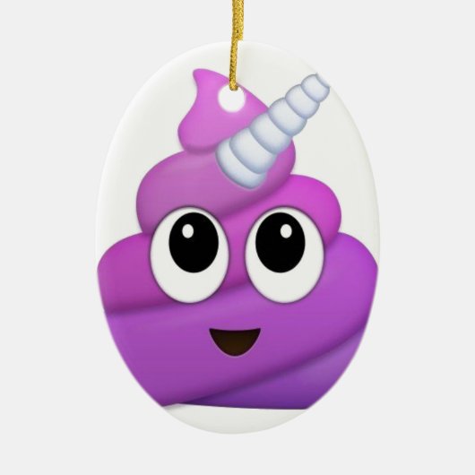 Cute Unicorn Poop emoji Keramisch Ornament (Voorkant)