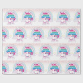 Cute Unicorn Pop It Birthday Party Cadeaupapier (Vlak)