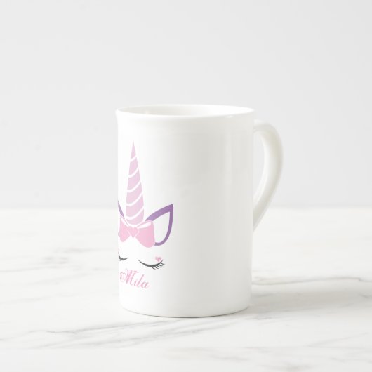 Cute unicorn porselein kop (Voorkant rechts)