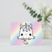 Cute Unicorn Post Card Briefkaart (Staand voorkant)