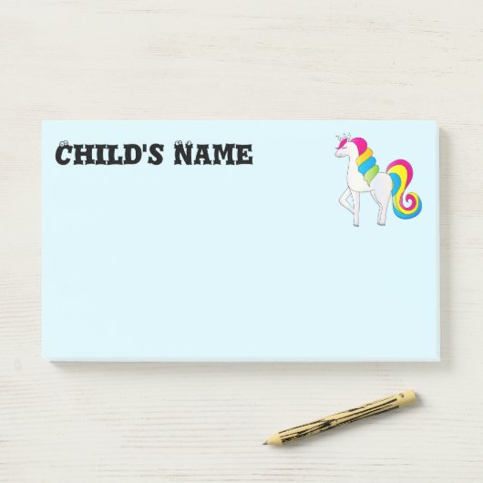 Cute Unicorn Post-it® Notes (Op bureau)