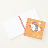 Cute Unicorn Pranking Sparkle Burst Design Notitieboek (Binnen)