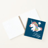 Cute Unicorn Pranking Sparkle Burst Design Notitieboek (Binnen)