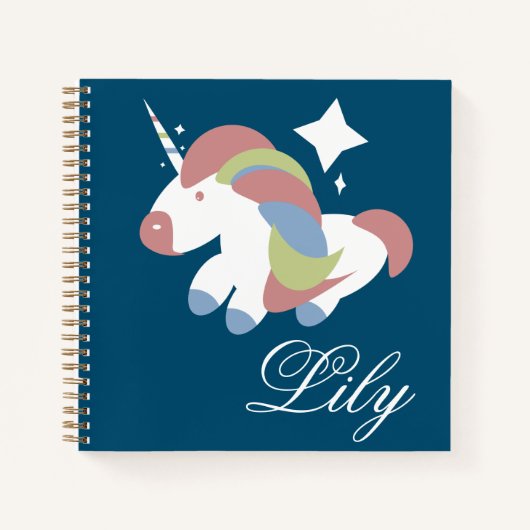 Cute Unicorn Pranking Sparkle Burst Design Notitieboek (Voorkant)