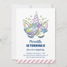 Cute Unicorn Princess Kinder Girls Birthday
