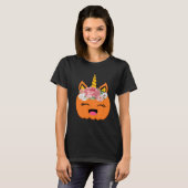 Cute Unicorn Pumpkin Fall Halloween Thanksgiving G T-shirt (Voorkant volledig)