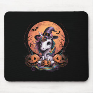 Cute Unicorn Pumpkin Girls Kinder Funny Halloween Muismat