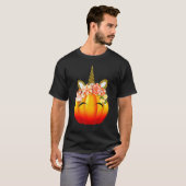 Cute Unicorn Pumpkin Halloween Thanksgiving T-shirt (Voorkant volledig)