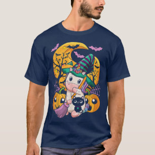 Cute Unicorn Pumpkin Thanksgiving Halloween Women T-shirt