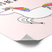 Cute unicorn quote typografie.Altijd een eenhoorn  Poster (Hoek)