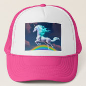 Cute Unicorn Raibow Clouds Trucker Pet (Voorkant)