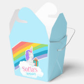Cute Unicorn Rainbow Birthday Party Bedankdoosjes (Geopend)