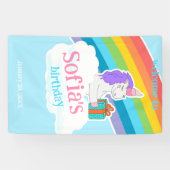 Cute Unicorn Rainbow Birthday Welcome Banner (Horizontaal)
