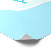 Cute Unicorn Rainbow Favors Birthday Poster (Hoek)