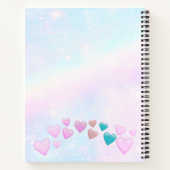 Cute Unicorn Rainbow Girly Pink Notitieboek (Achterkant)