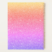 Cute Unicorn Rainbow Glitter Girls, gepersonalisee Planner (Achterkant)