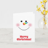 Cute Unicorn Rainbow Horn Nose Snowman Kaart (Gele Bloem)