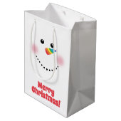 Cute Unicorn Rainbow Horn Nose Snowman Medium Cadeauzakje (Achterkant Gekanteld)
