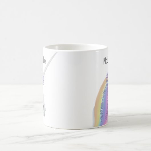 Cute Unicorn Rainbow Hot Chocolate Kind Mok (Center)