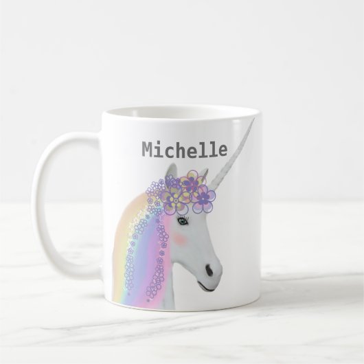 Cute Unicorn Rainbow Hot Chocolate Kind Mok (Links)