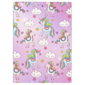 Cute Unicorn Rainbow Klembord (Achterkant)