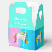 Cute Unicorn Rainbow Magical Birthday Party Bedankdoosjes (Geopend)