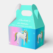Cute Unicorn Rainbow Magical Birthday Party Bedankdoosjes (Voorkant Zijde)