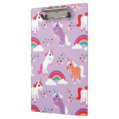 Cute Unicorn Rainbow Paars Klembord (Links)