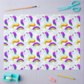 Cute Unicorn Rainbow Pattern Kinder Room ontleding Tissuepapier (Craft)