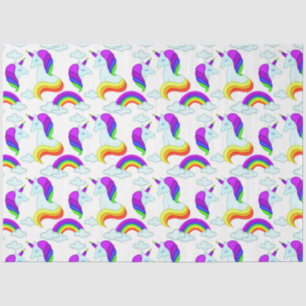 Cute Unicorn Rainbow Pattern Kinder Room ontleding Tissuepapier