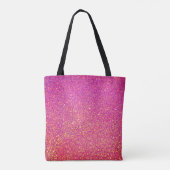 Cute Unicorn Rainbow Pink Glitter Girls Fantasy Tote Bag (Achterkant)