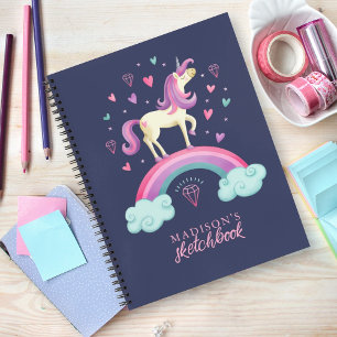 Cute Unicorn Rainbow Sketchbook Notitieboek