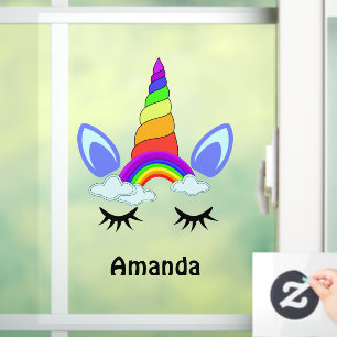 Cute Unicorn Rainbow Specialized Classic Round St Raamsticker