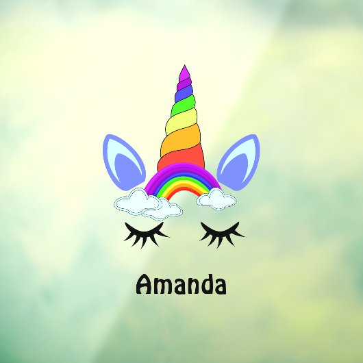 Cute Unicorn Rainbow Specialized Classic Round St Raamsticker (Vel 3)