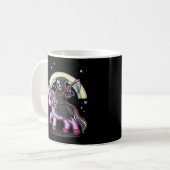 Cute Unicorn Reaper Rainbow Pastel Gothic Kawaii Koffiemok (Voorkant links)