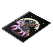Cute Unicorn Reaper Rainbow Pastel Gothic Kawaii Notitieboek (Linkerzijde)