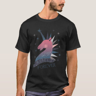 Cute Unicorn Rebel Forever Retro Graphic mamma T-shirt