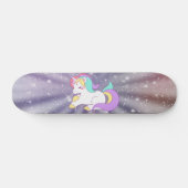 Cute Unicorn, Regenboog, Melkweg Persoonlijk Skateboard (Horizontaal)