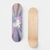 Cute Unicorn, Regenboog, Melkweg Persoonlijk Skateboard (Voorkant)