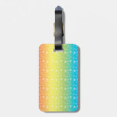 Cute unicorn regenboogharten bagagelabel (Achterkant verticaal)