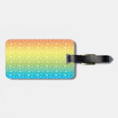 Cute unicorn regenboogharten bagagelabel (Achterkant horizontaal)