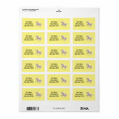 Cute Unicorn Return Address Label (Full Sheet)
