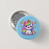 Cute Unicorn Ronde Button 3,2 Cm (Voorkant /achterkant)