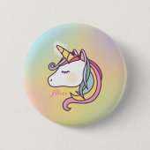 Cute Unicorn Ronde Button 5,7 Cm (Voorkant)