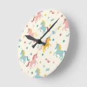 Cute Unicorn Ronde Klok (Hoek)