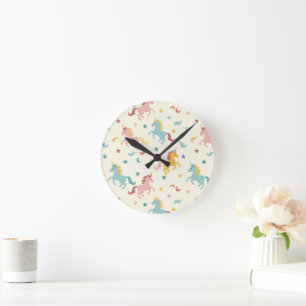 Cute Unicorn Ronde Klok
