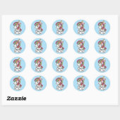 Cute Unicorn Ronde Sticker (Vel)