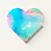 Cute unicorn roze Glitter rainbow aqua monogram Notitieboek (Achterkant)